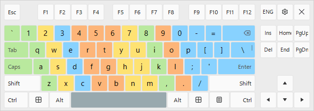 Colored Virtual Keyboard