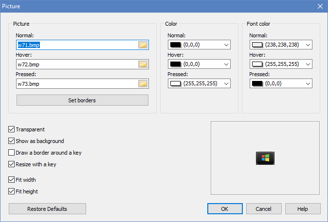 Assigning an image to any keyboard key