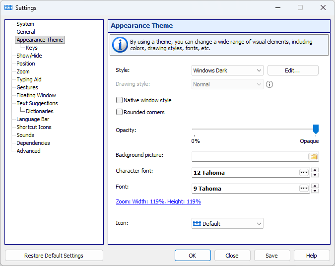 Appearance Theme