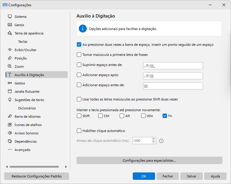 Auxílio à Digitação