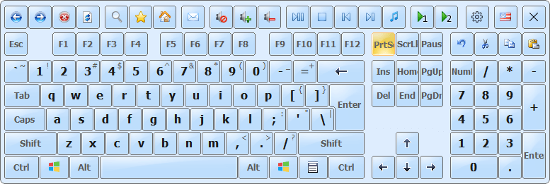 Multimedya sanal klavye