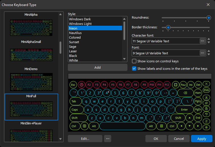 Configure keyboard