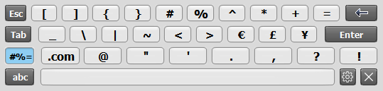 Touch Screen Keyboard with Symbols