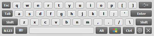 touch screen on screen keyboard