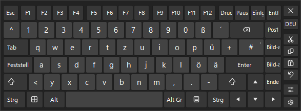 Deutsche Bildschirmtastatur