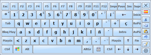 Teclado de pantalla español